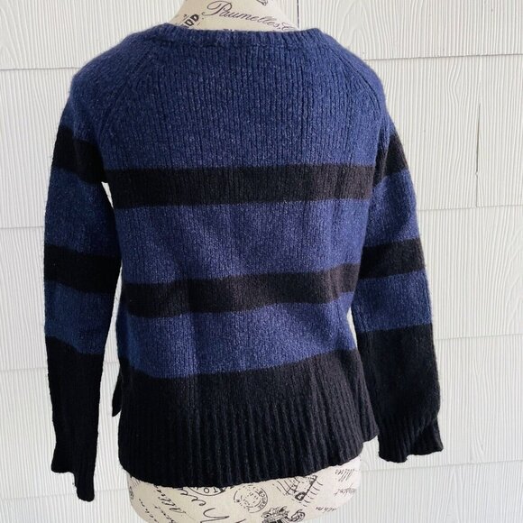 Vince Pullover Sweater Striped Cashmere Silk Blend - Women Size Small (j6) - Picture 5 of 10